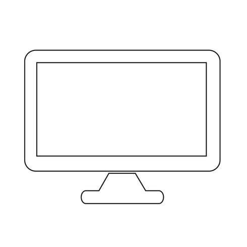 Ícone computador desktop vetor
