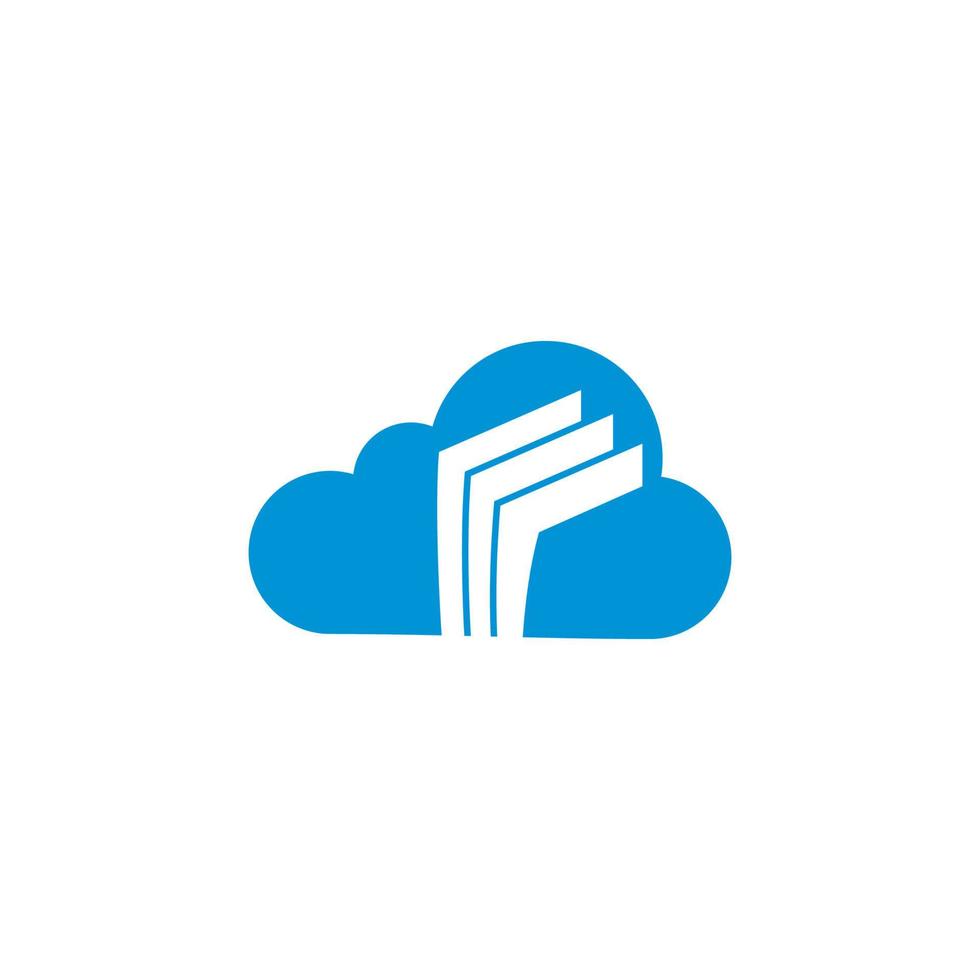 logotipo de arquivo em nuvem, logotipo de tecnologia em nuvem vetor