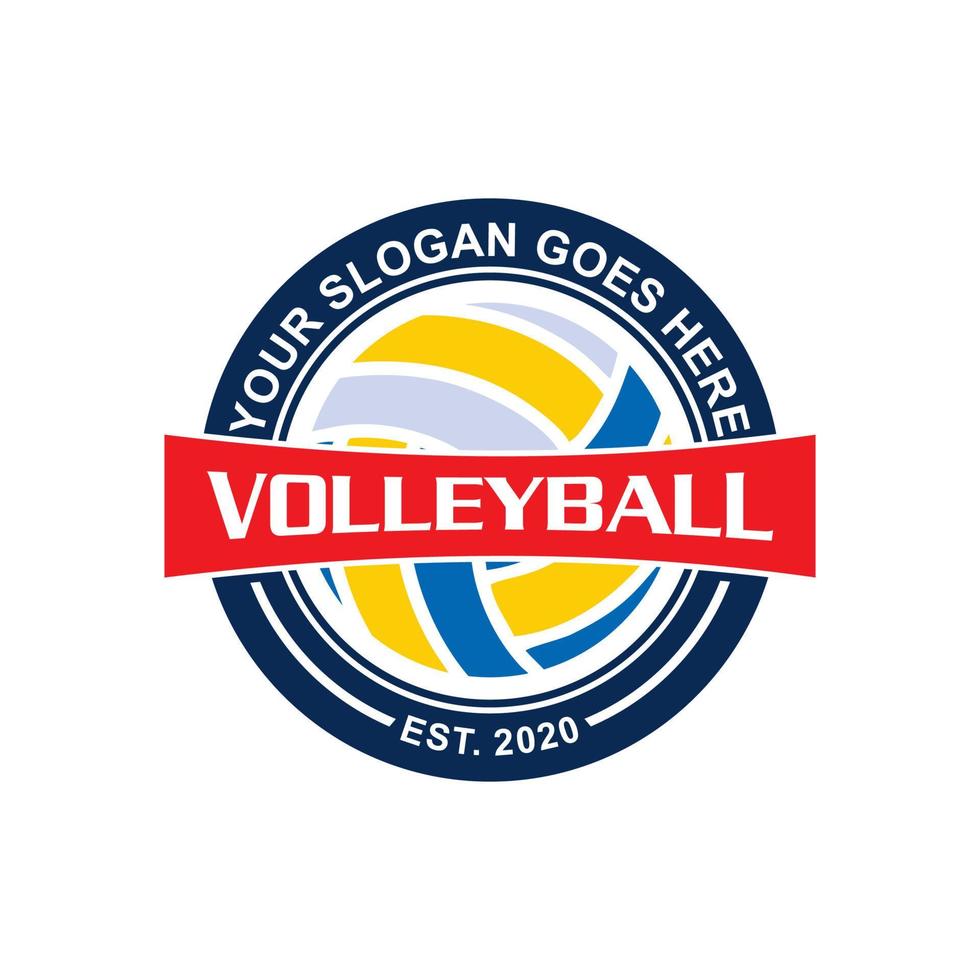 logotipo do emblema de vôlei, logotipo do esporte vetor