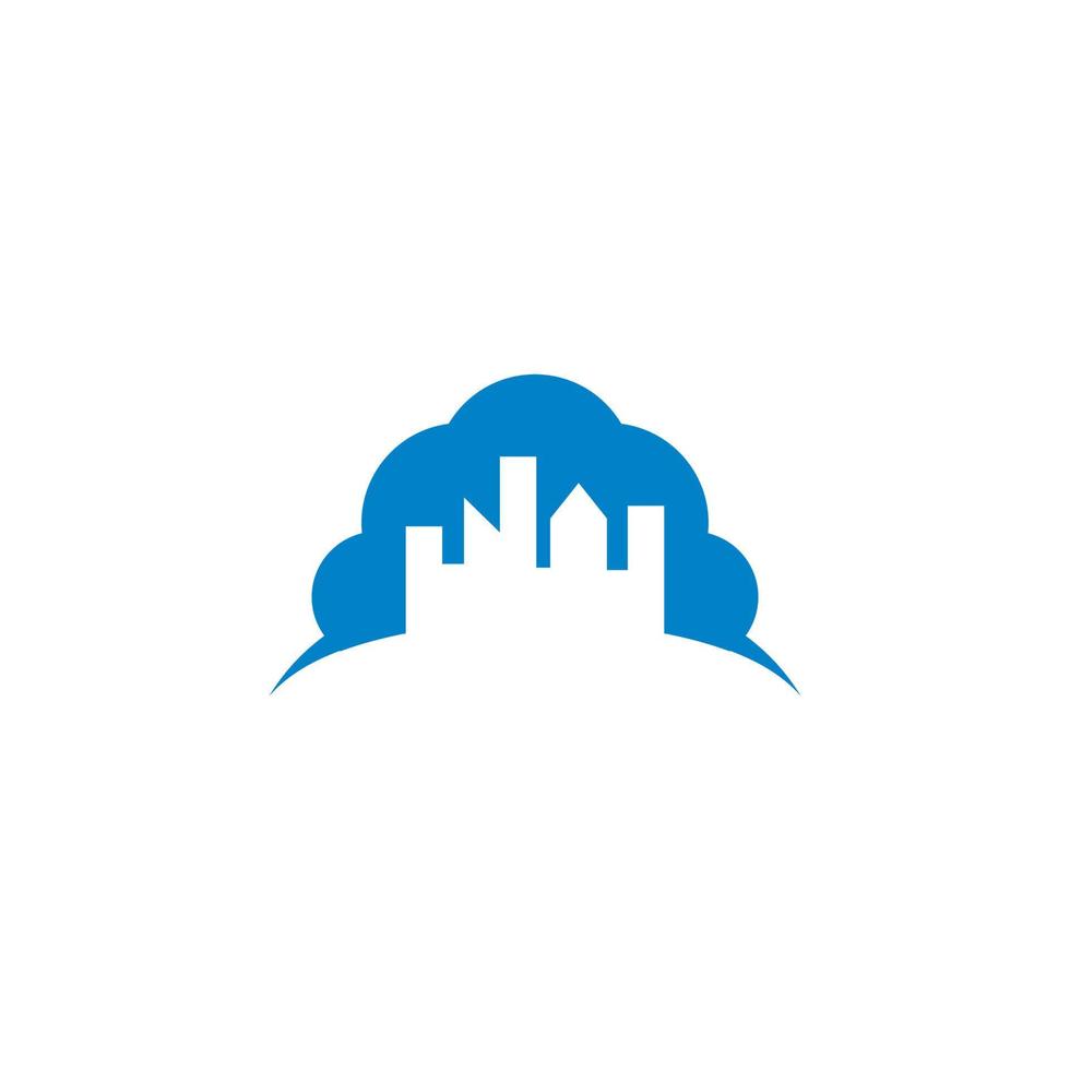 vetor de paisagem da cidade, logotipo imobiliário