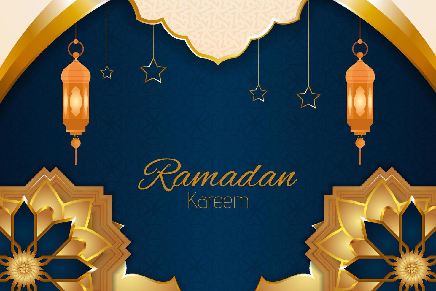 fundo islâmico ramadan kareem com elemento vetor