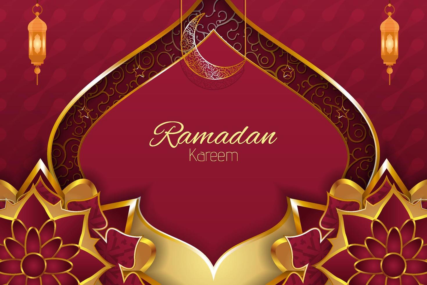 fundo islâmico ramadan kareem com elemento vetor