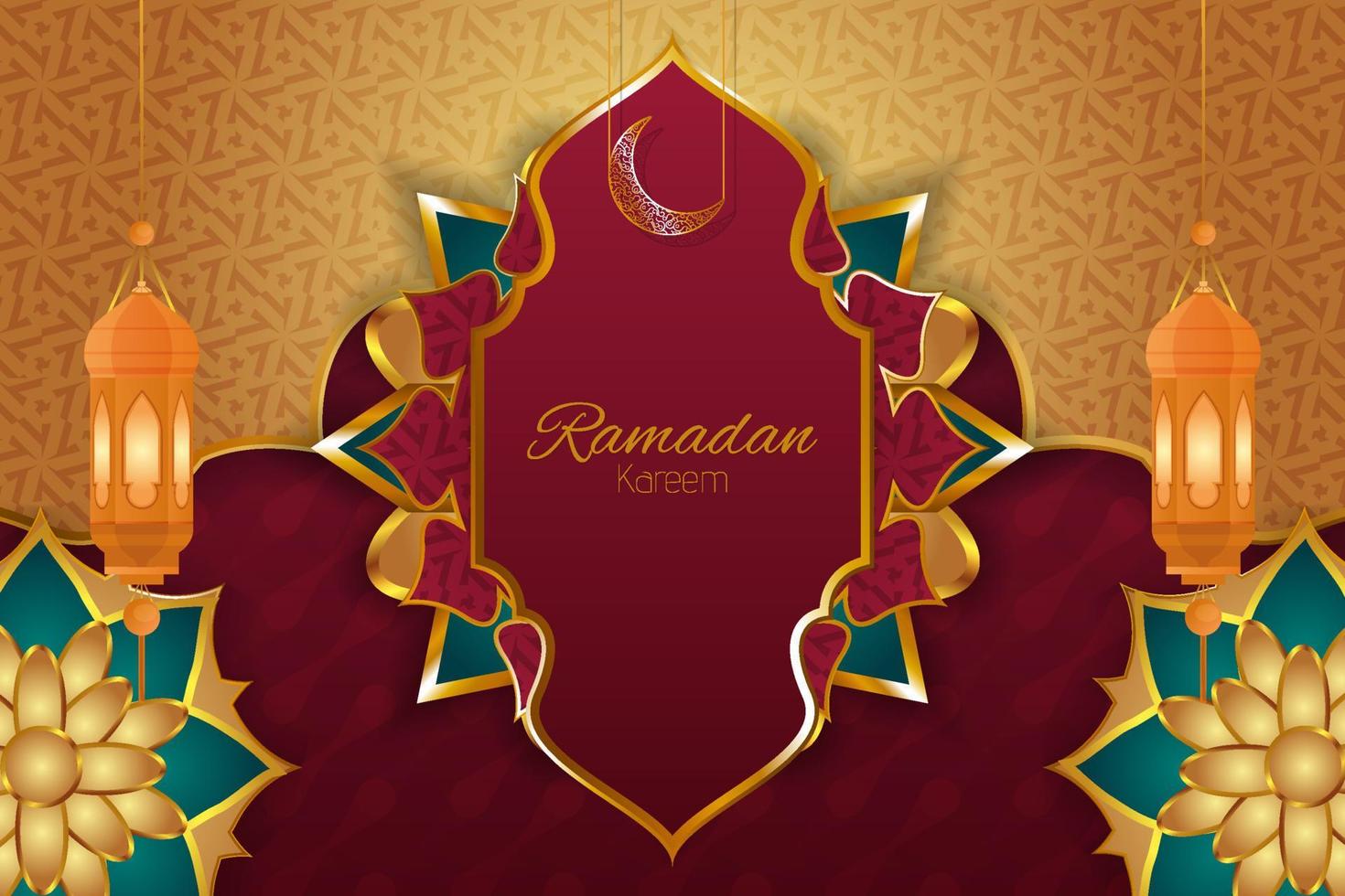 fundo islâmico ramadan kareem com elemento vetor