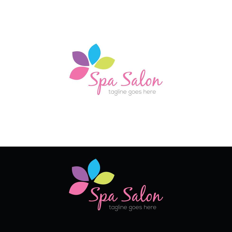 Design de logotipo de salão de beleza Spa vetor