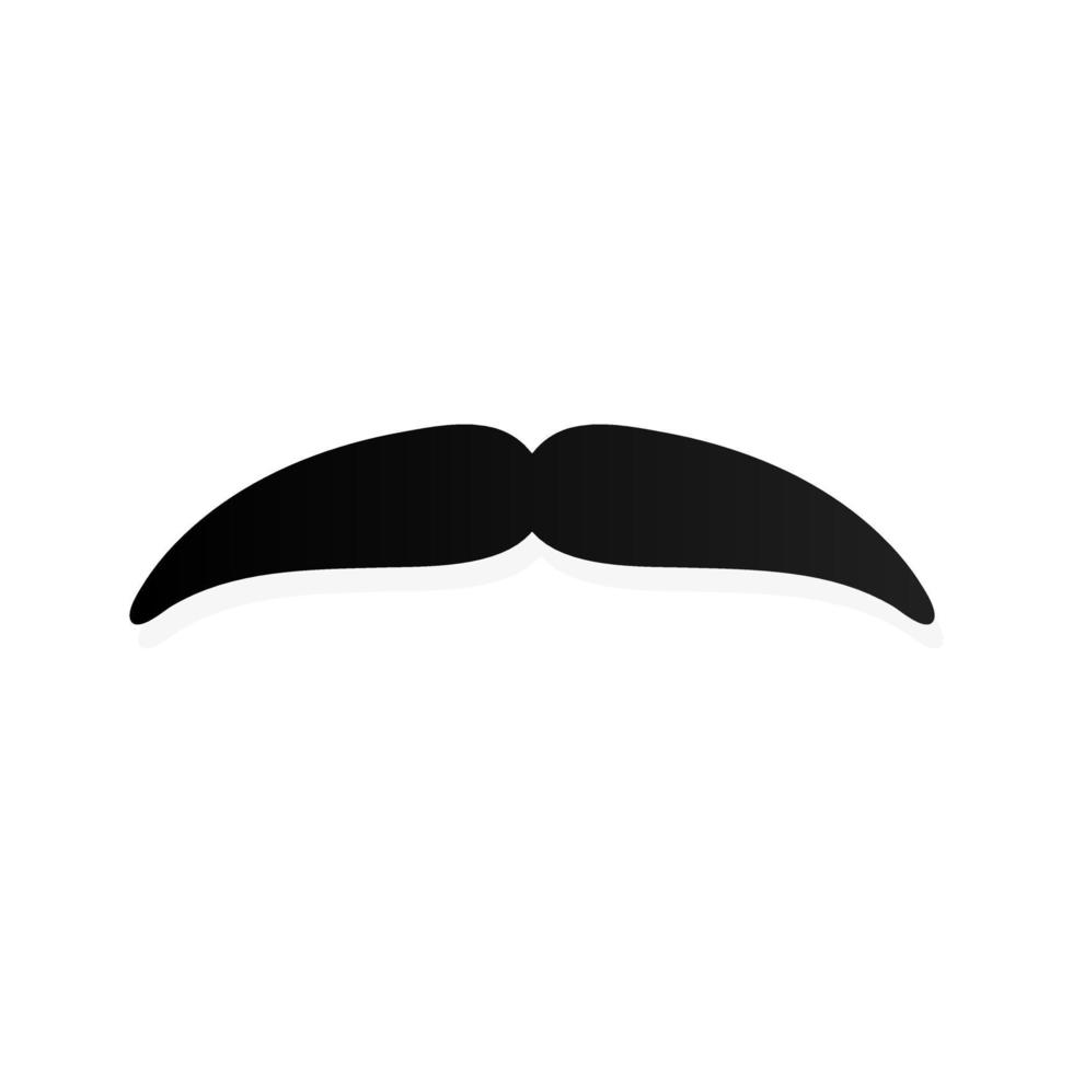 homem forte bigode estilo plano ícone sinal ilustração vetorial isolado no fundo branco. símbolo do ícone plano de web pai ou pai vintage. vetor