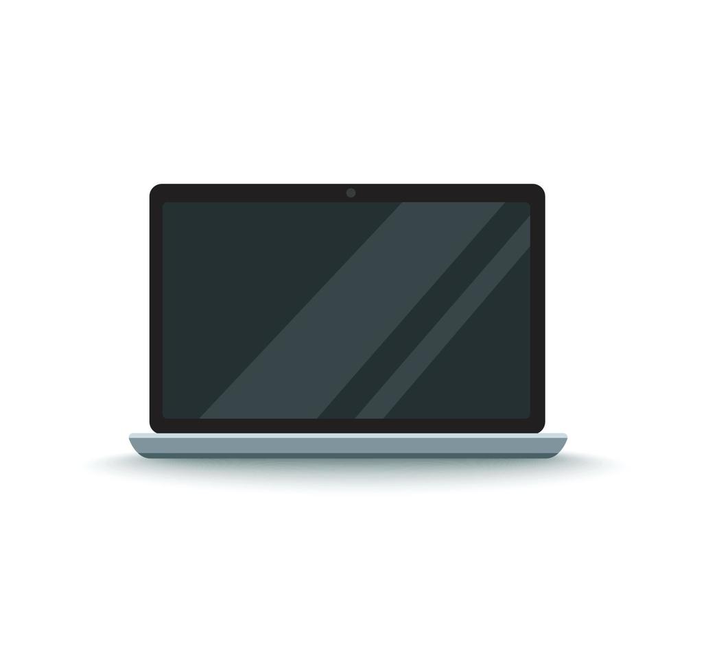 ilustração de ícone de vetor plana de computador portátil