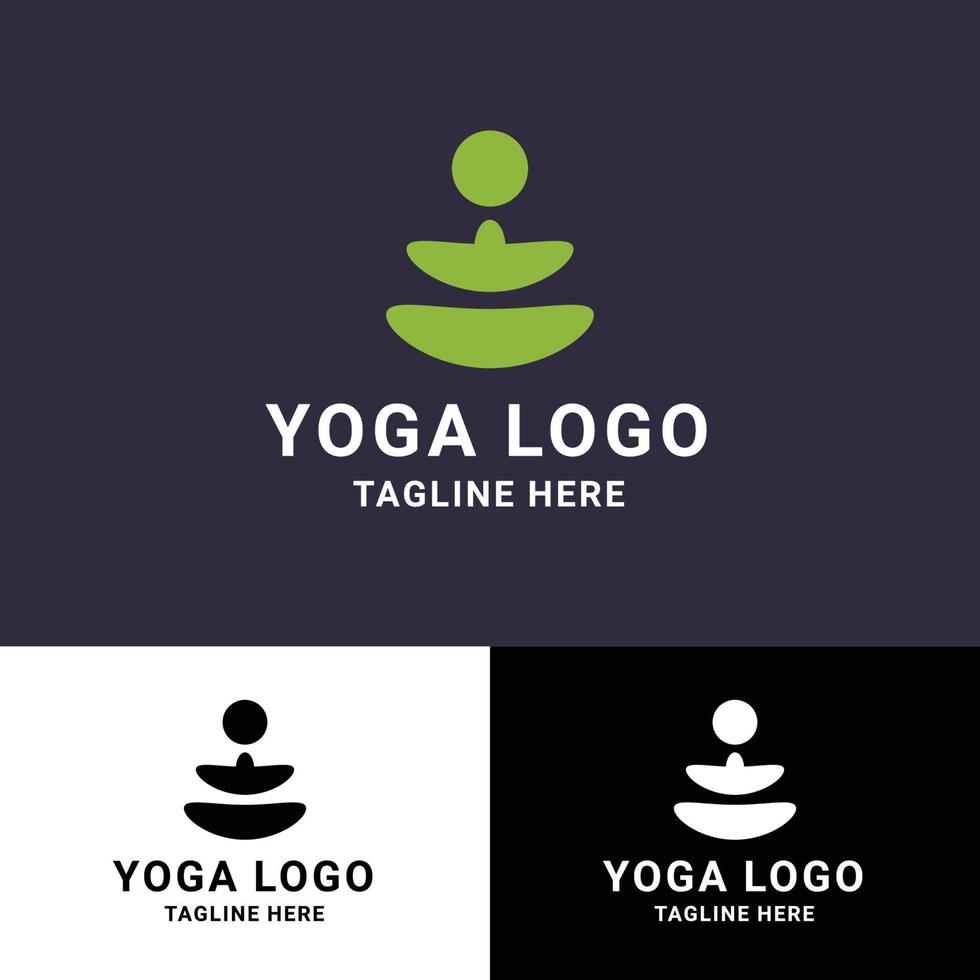 logotipo de ioga minimalista vetor