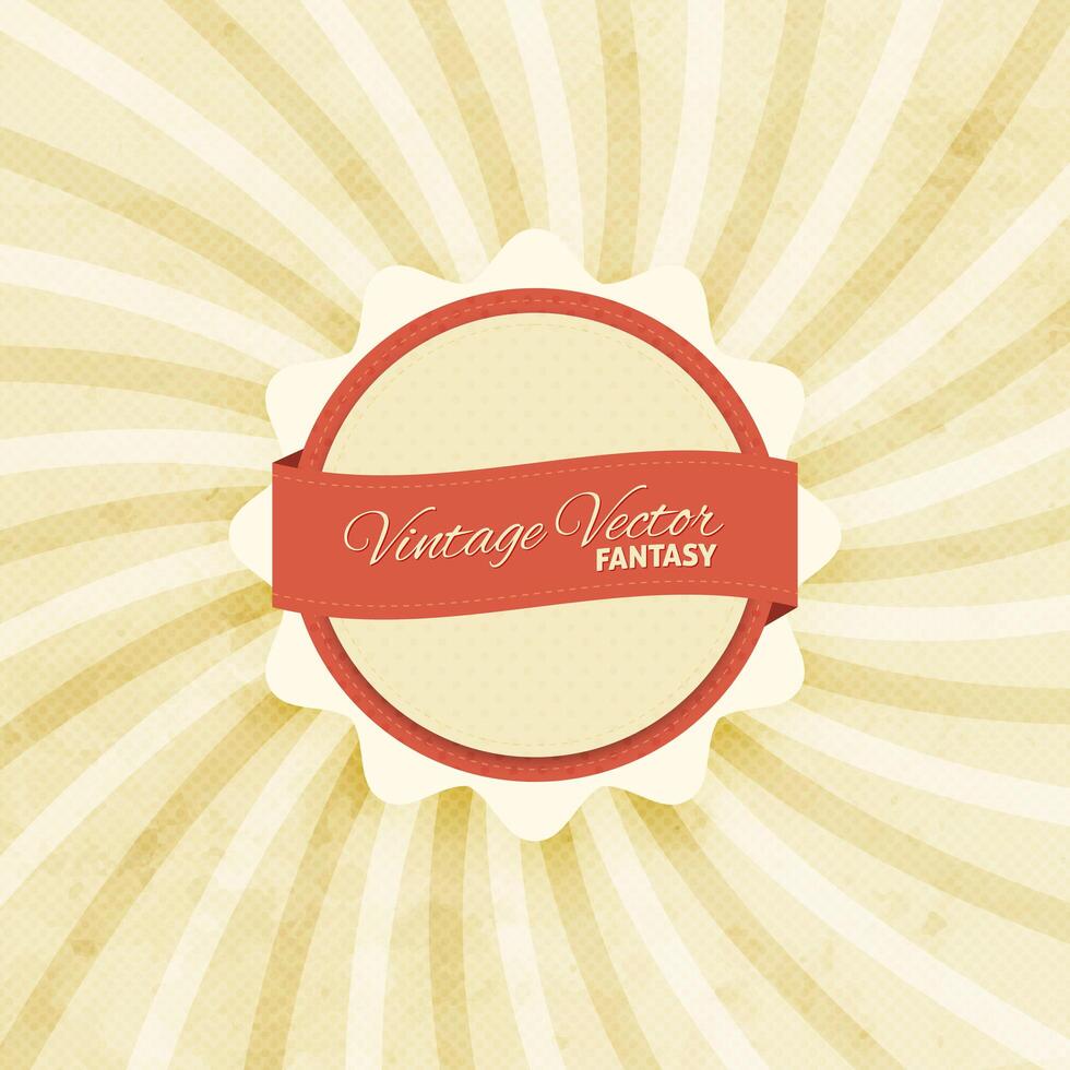 Fundo vintage com distintivo vetor