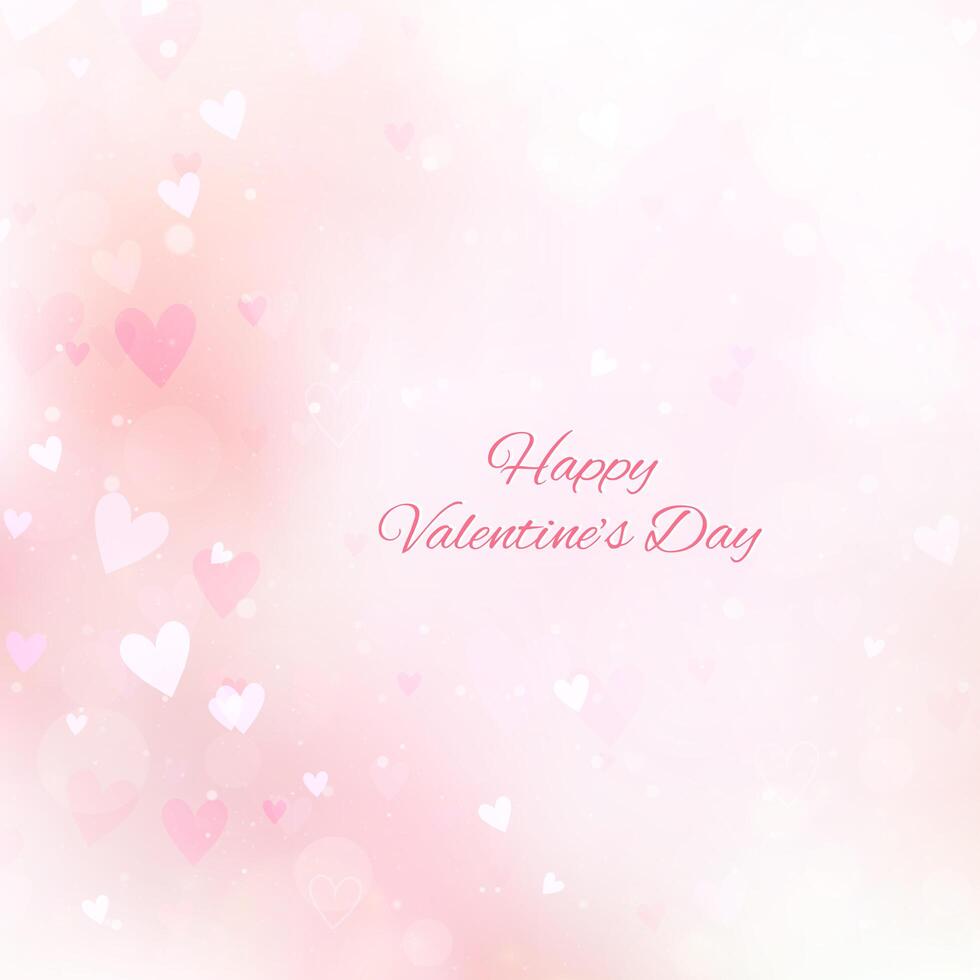 Fundo Dia dos Namorados com corações e bokeh vetor