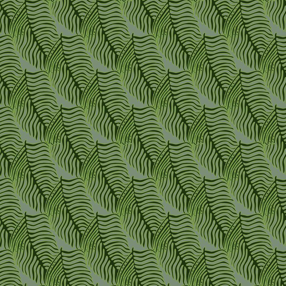 moderno padrão sem emenda de folha de palmeira com impressão de folhagem desenhada à mão. fundo de natureza arte abstrata. ilustração vetorial para têxteis sazonais. vetor