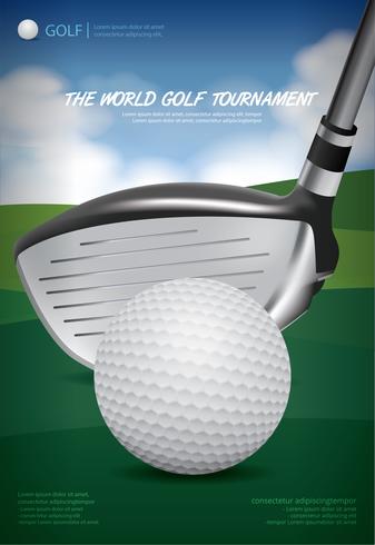 Cartaz Golf Championship Vector Illustration