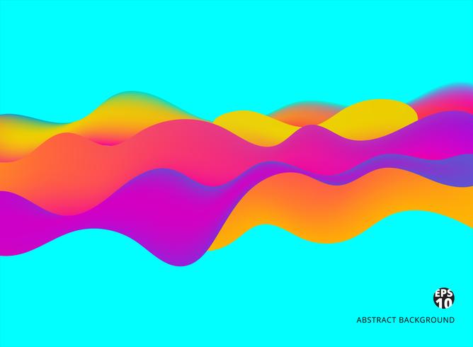 Estilo futurista da tecnologia do efeito dinâmico líquido colorido abstrato do fundo. vetor