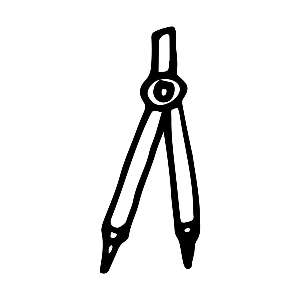 ícone de doodle de arco desenhado à mão isolado no fundo branco. ilustração vetorial. vetor