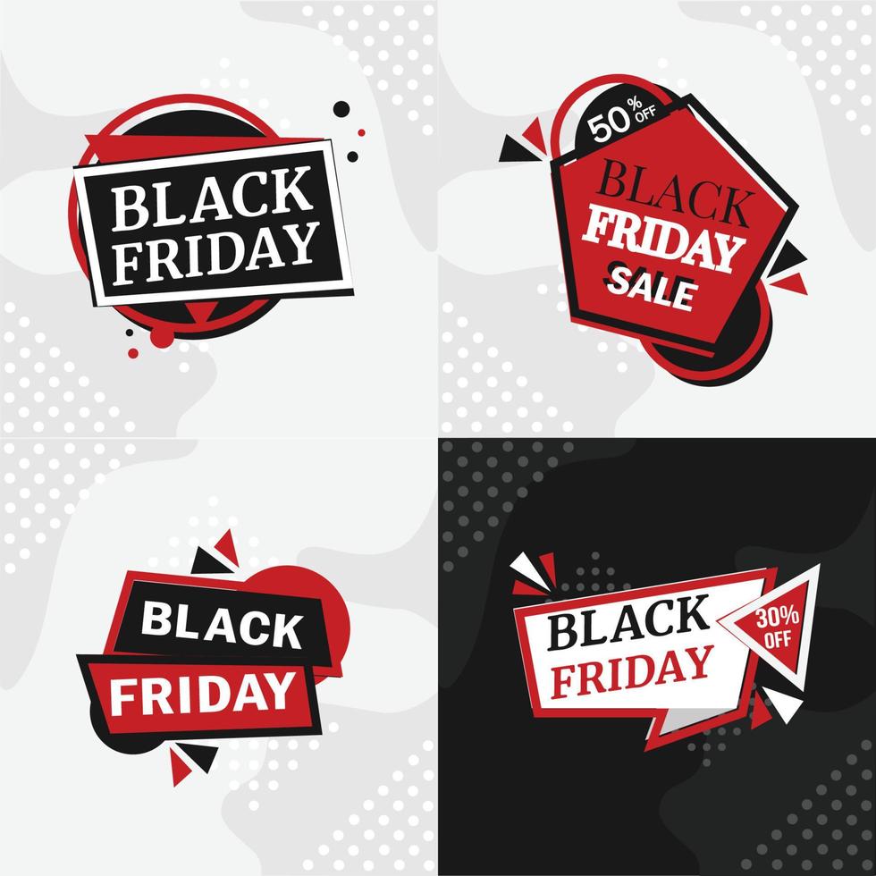 banner de venda de sexta-feira negra design incrível vermelho e preto vetor