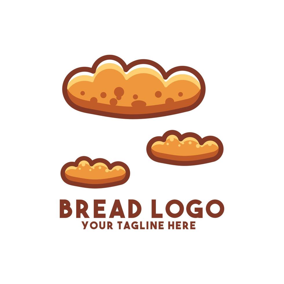 design de conceito moderno de logotipo de pão vetor