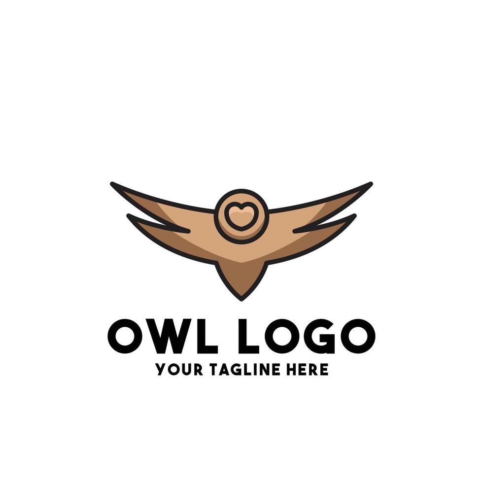 design de conceito moderno de logotipo de coruja vetor