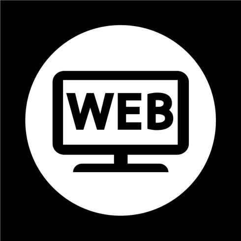 Ícone da Web TV vetor