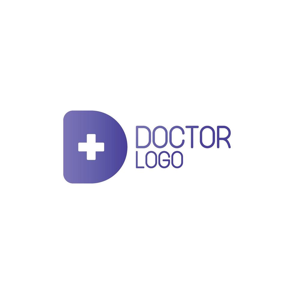 médico logotipo saúde moderna arte conceitual vetor