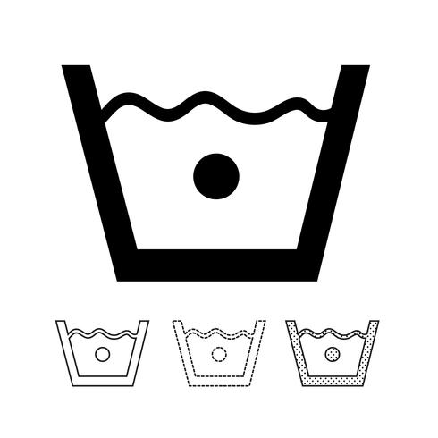 vetor de ícone de símbolo de lavandaria