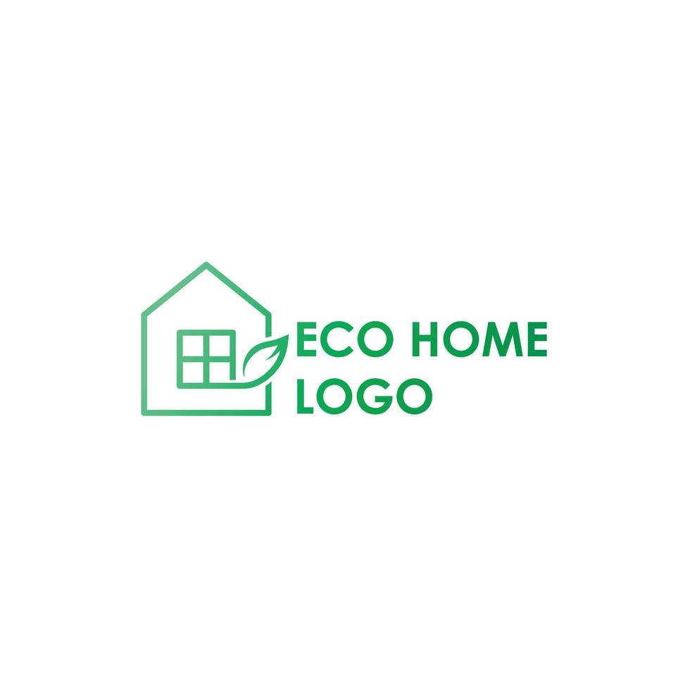 design de conceito moderno de logotipo para casa eco vetor