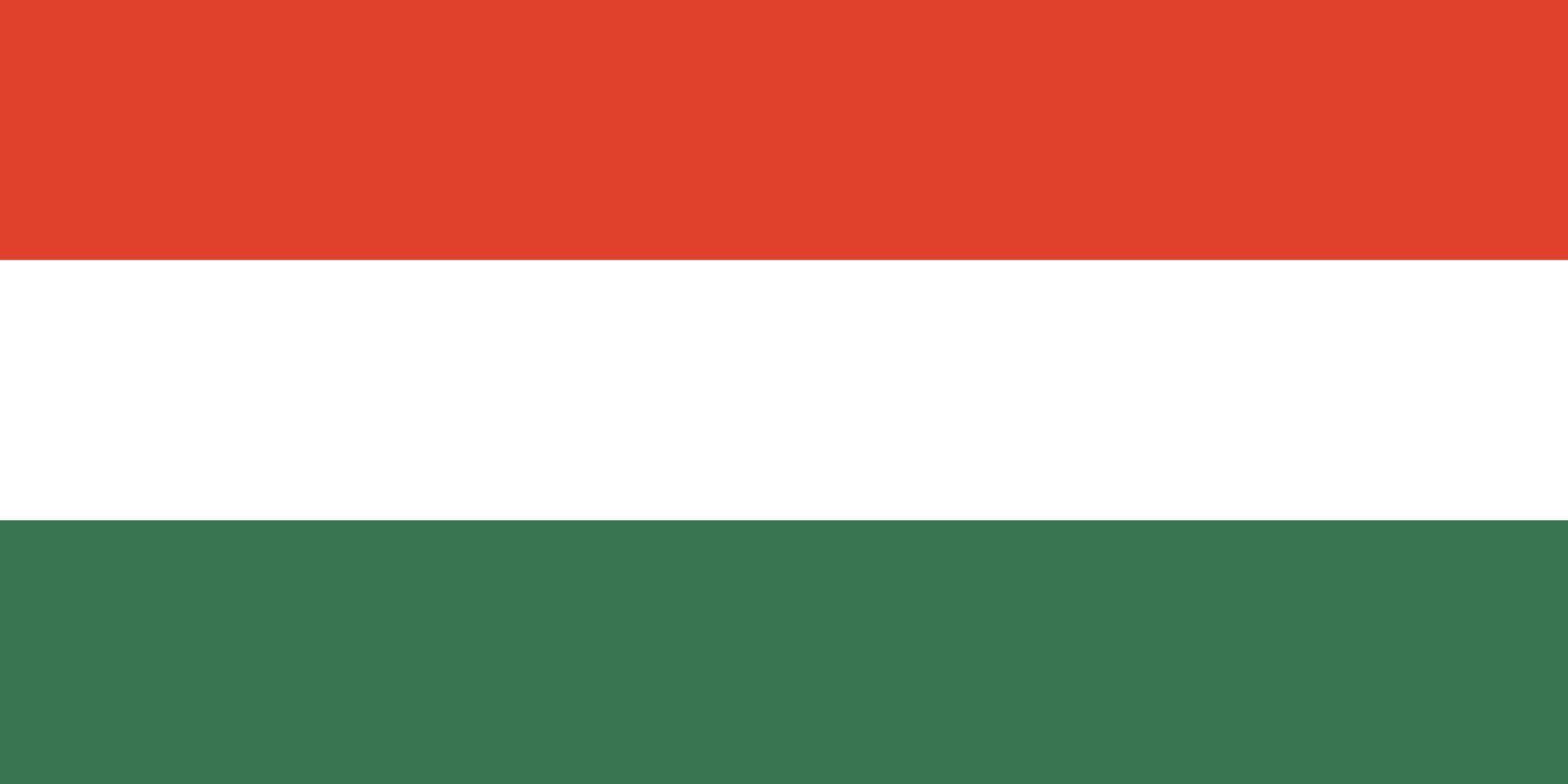 bandeira da Hungria. cores e proporções oficiais. bandeira nacional da Hungria. vetor