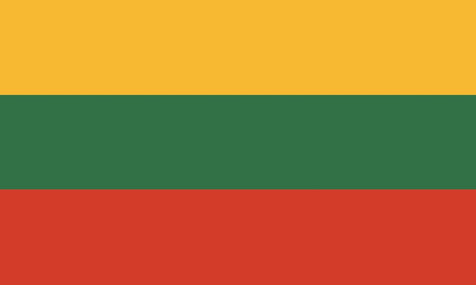 bandeira da Lituânia. cores e proporções oficiais. bandeira nacional da Lituânia. vetor