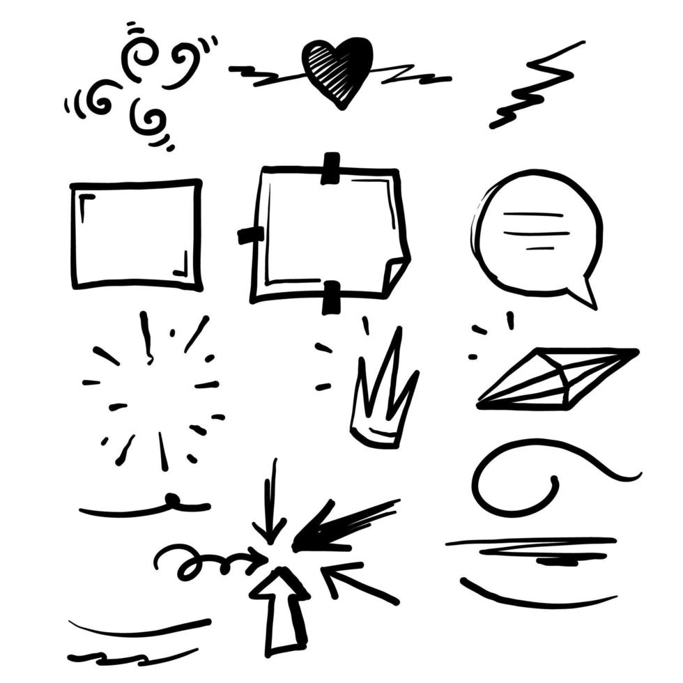 ilustração de elemento doodle para seu design ou vetor de texto