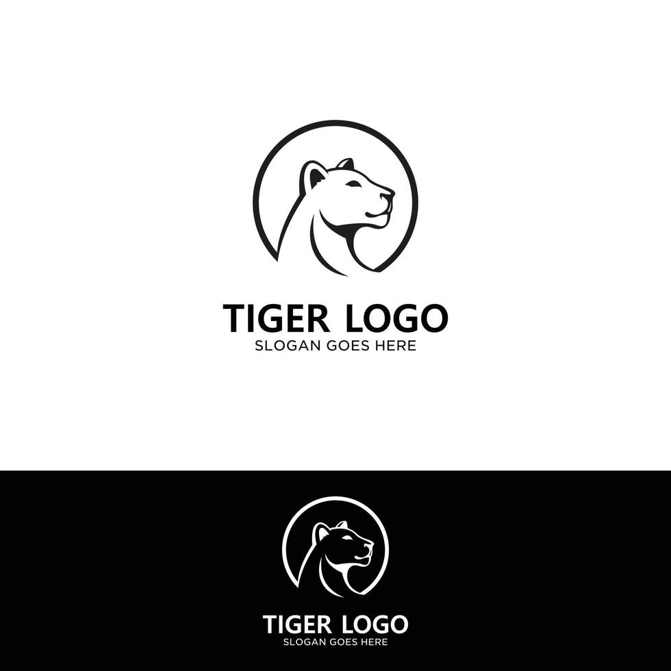 ilustração de ícone de logotipo de vetor de tigre