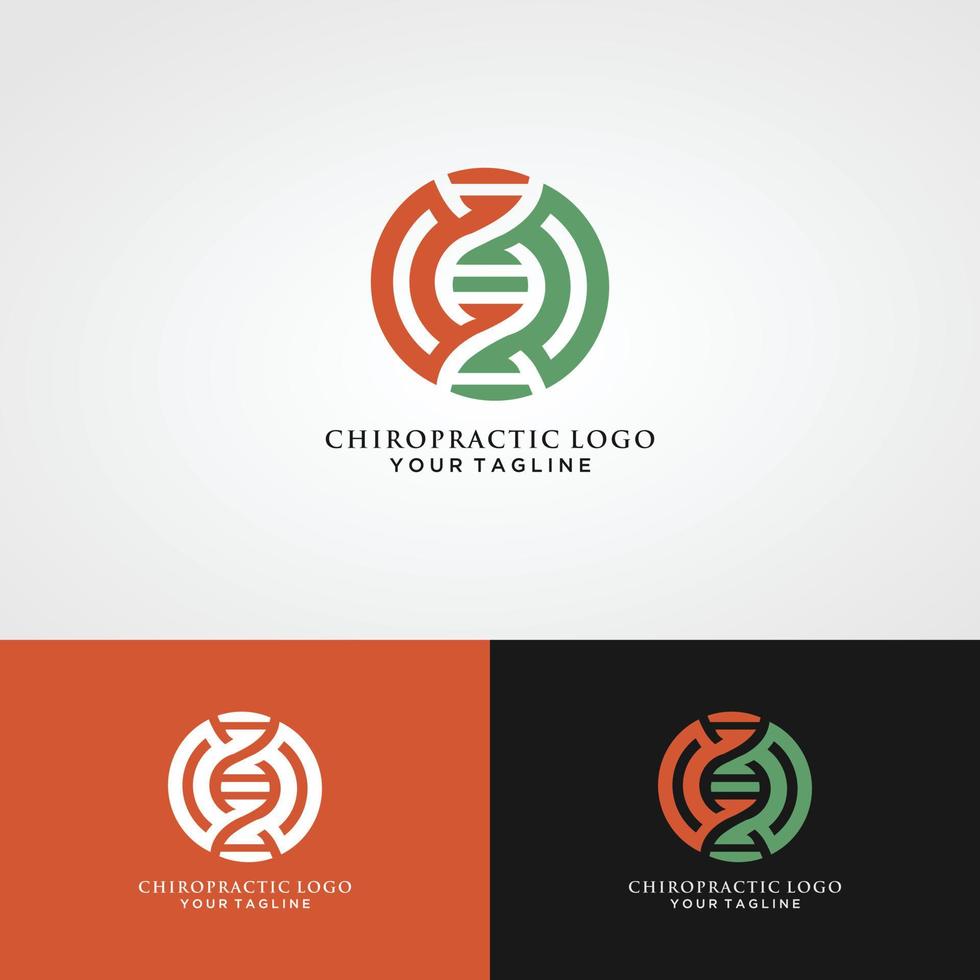 template.icon de design de logotipo de dna para tecnologia de ciências vetor