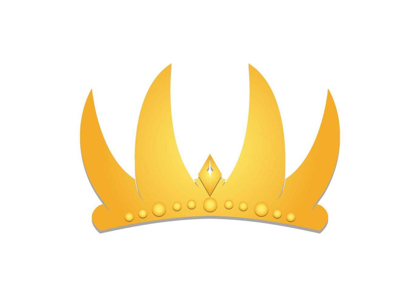 ilustração em vetor coroa dourada. coroa real de ouro. isolado no fundo branco