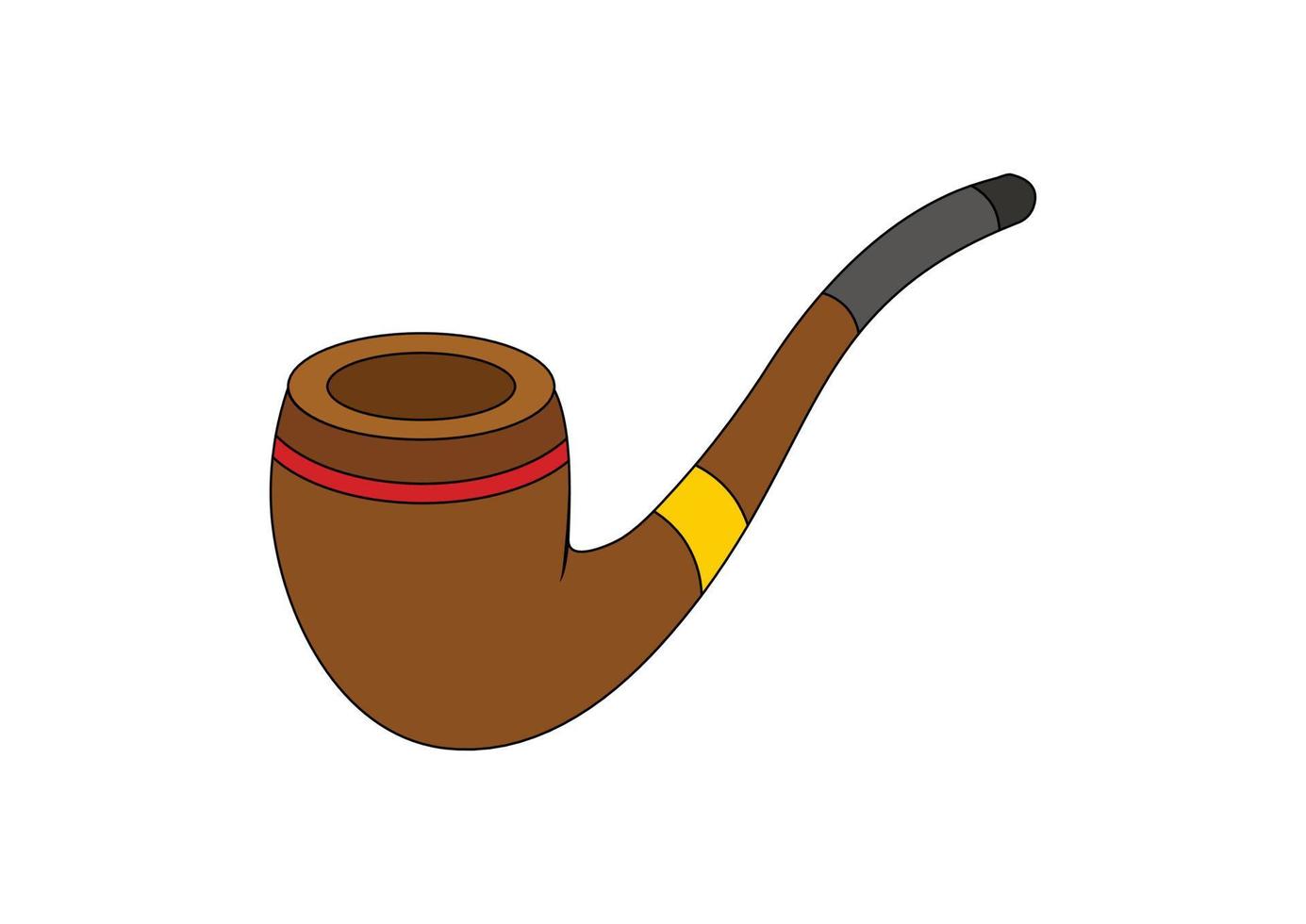 cachimbo de tabaco clip-art vintage isolado no fundo branco. ilustração vetorial de cachimbo de tabaco vetor