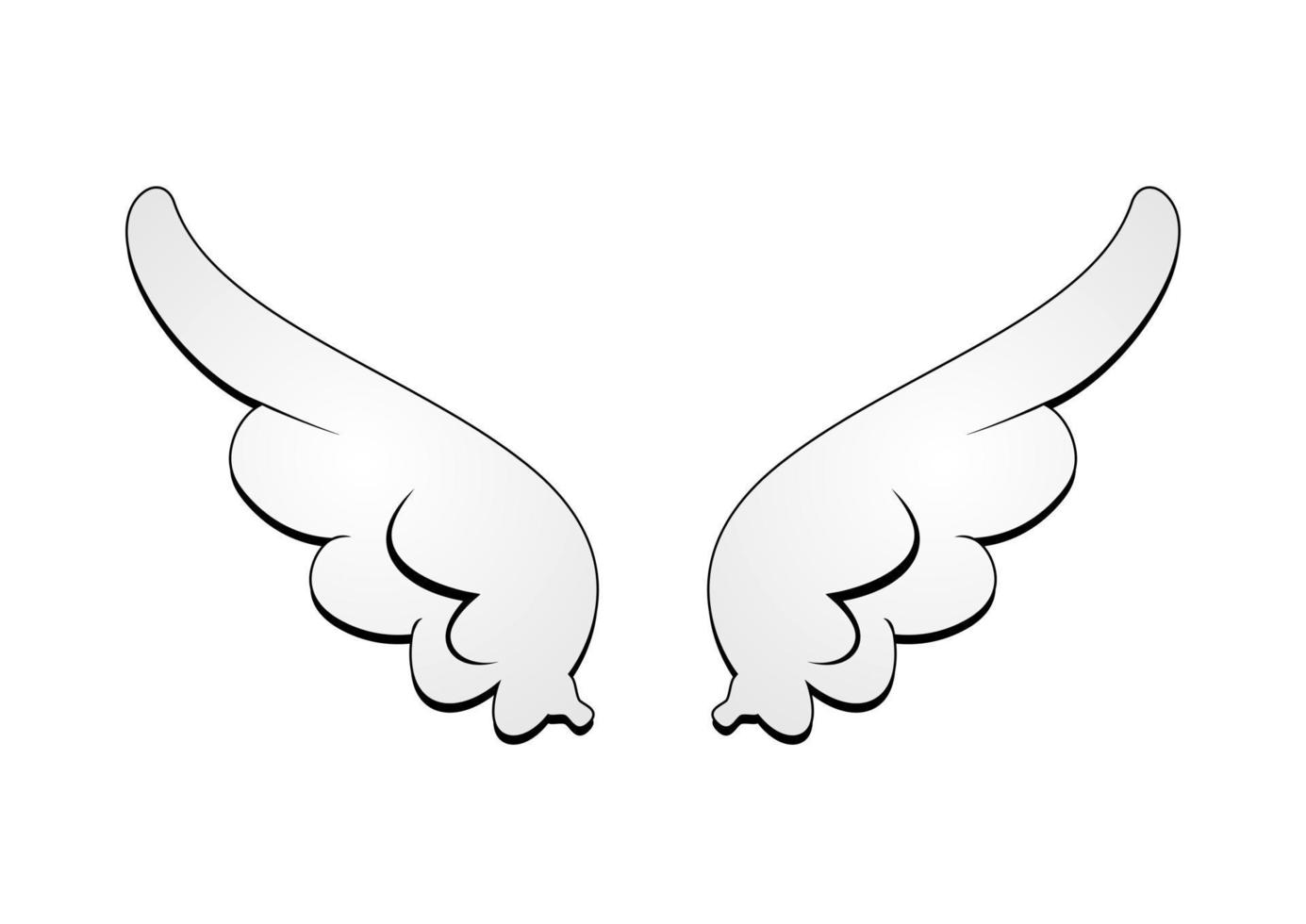 vector asas de anjo isoladas no fundo branco