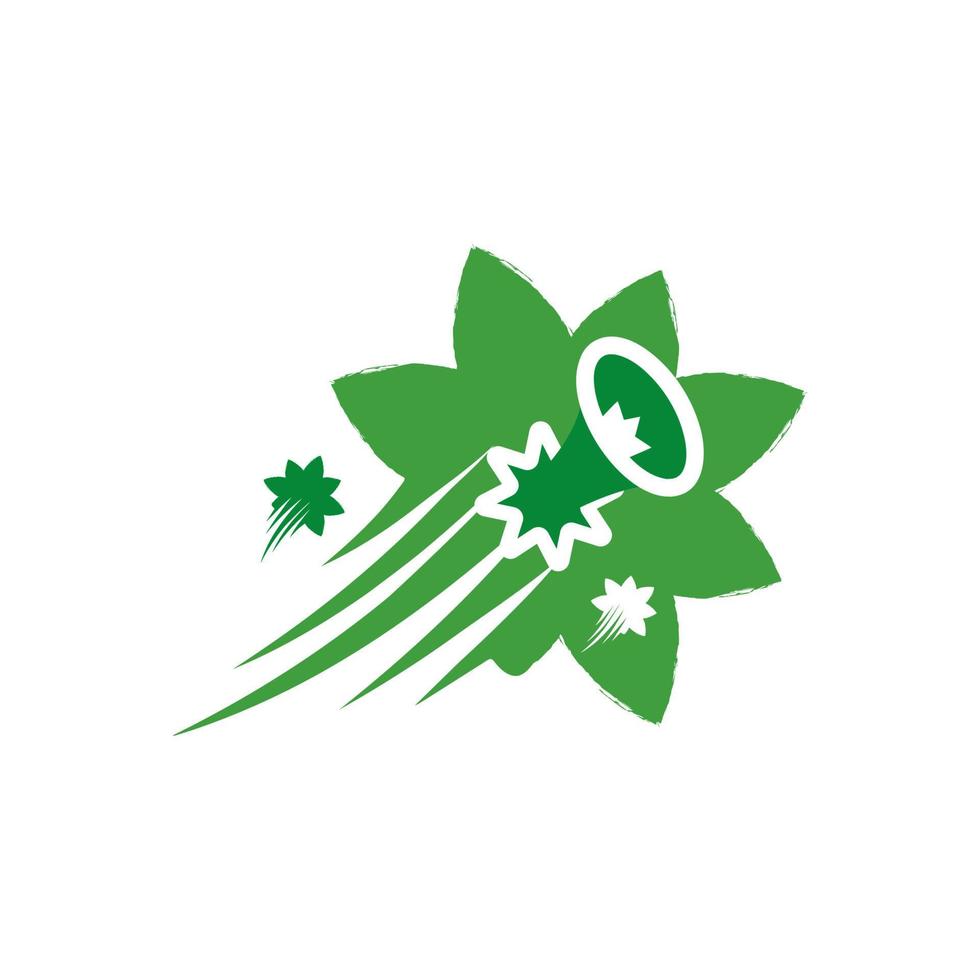 logotipo de narciso. logotipo da flor que acelera para cima. abstrato folha verde logotipo ícone vector design. esporte de bem-estar, ícone do conceito de logotipo. Resumo simples folhas eco logotipo.