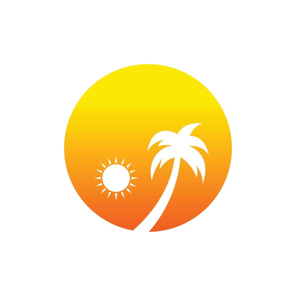 design de conceito moderno de logotipo de praia vetor