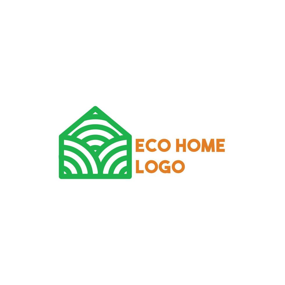 design de conceito moderno de logotipo para casa eco vetor