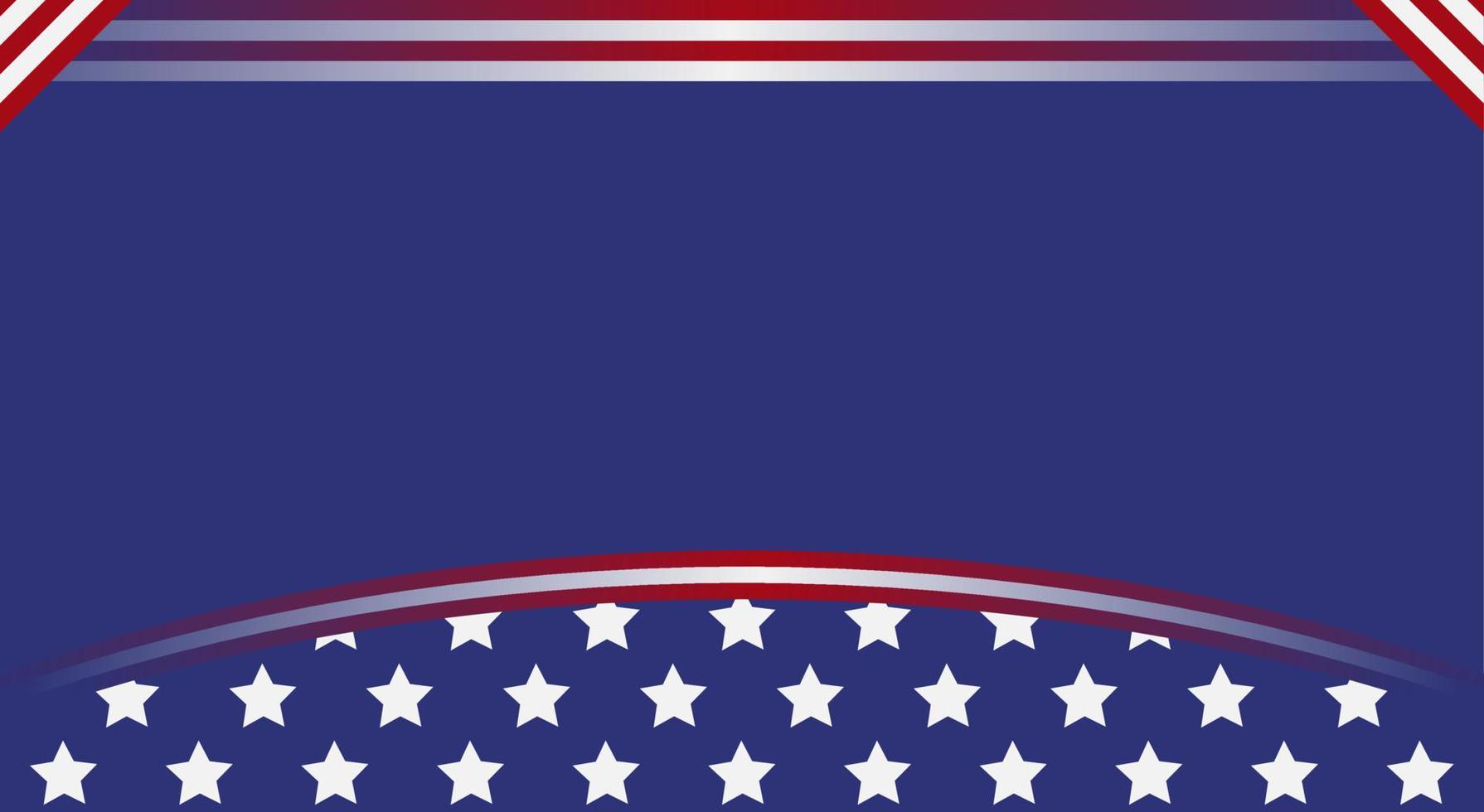fundo abstrato com elementos de bandeira americana em cores vermelhas e azuis vetor