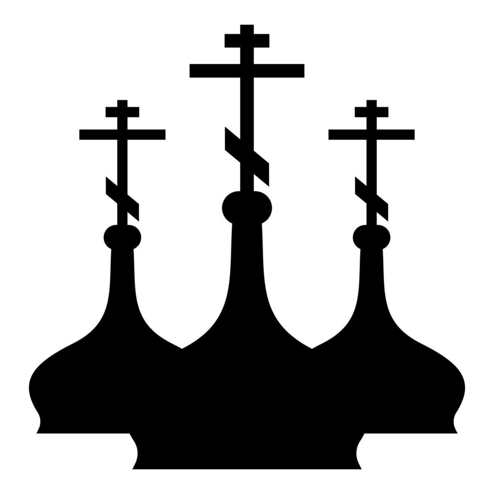 cúpula da igreja ícone cor preta ilustração vetorial imagem estilo plano vetor