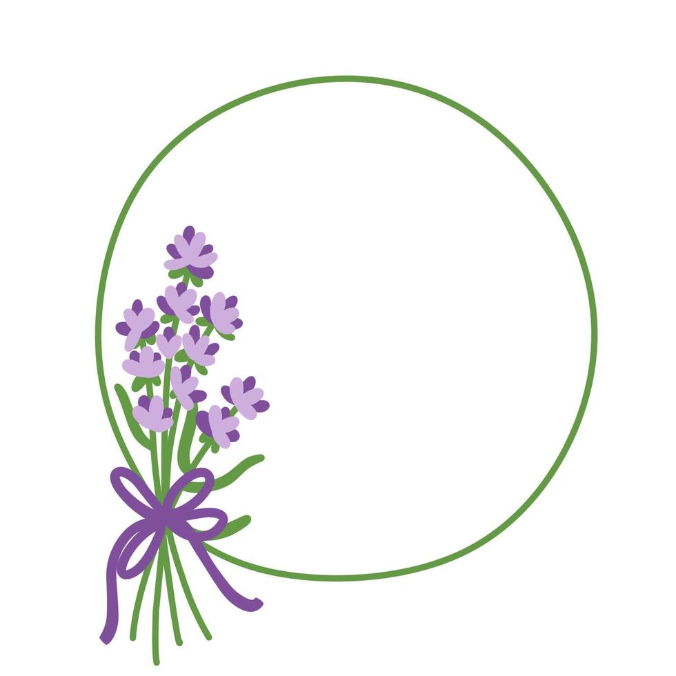 ilustração de moldura de lavanda vetor