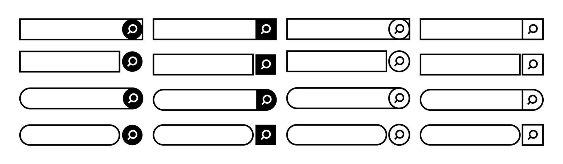 conjunto de pesquisa na web vetor