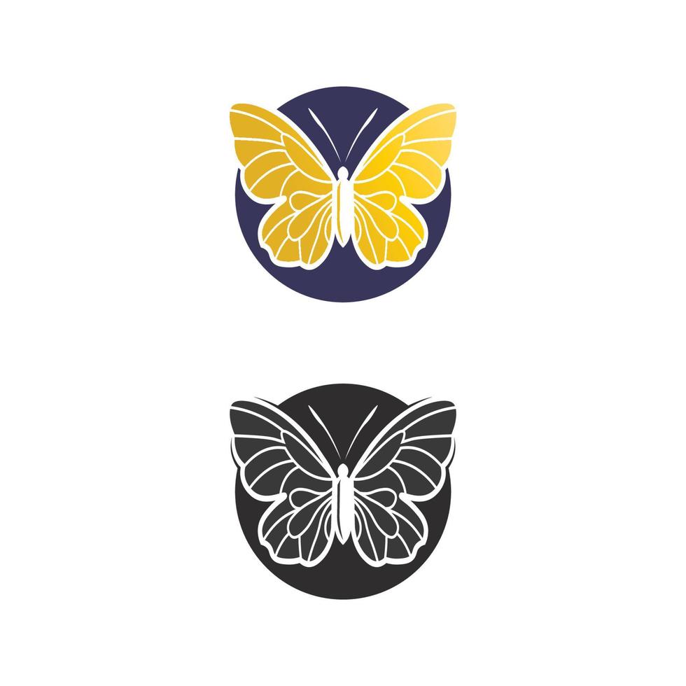 borboleta e ícone conceitual simples, colorido de beleza. logotipo. ilustração vetorial vetor