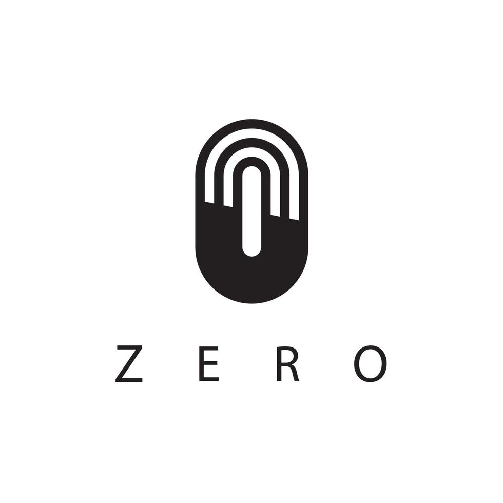 zero, modelo de design de logotipo de numeração vetor