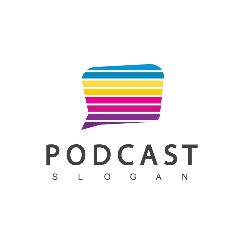 canal de podcast ou modelo de design de logotipo de rádio vetor