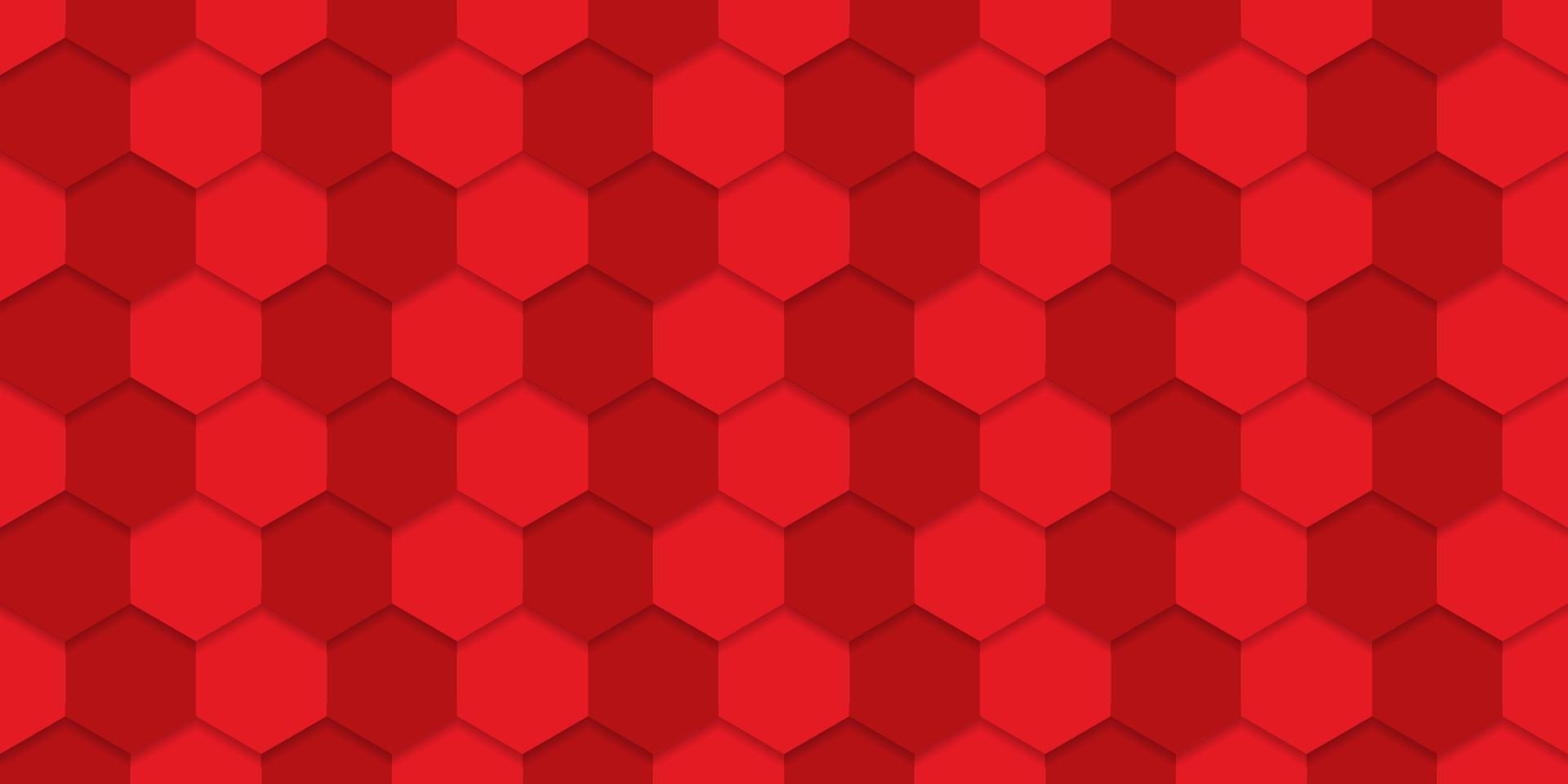 padrão moderno de hexágono vermelho claro. textura hexagonal brilhante. banner digital em branco para tecnologia, ciência, química. fundo futurista vermelho hexagonal. design de papel de parede moderno. ilustração vetorial. vetor