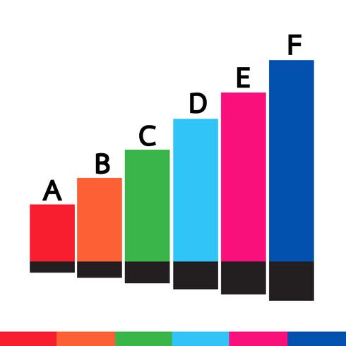 Ícone de gráfico de dados de negócios vetor