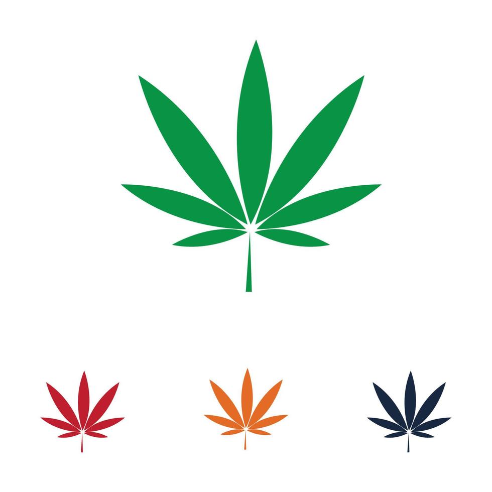 design de logotipo de maconha vetor