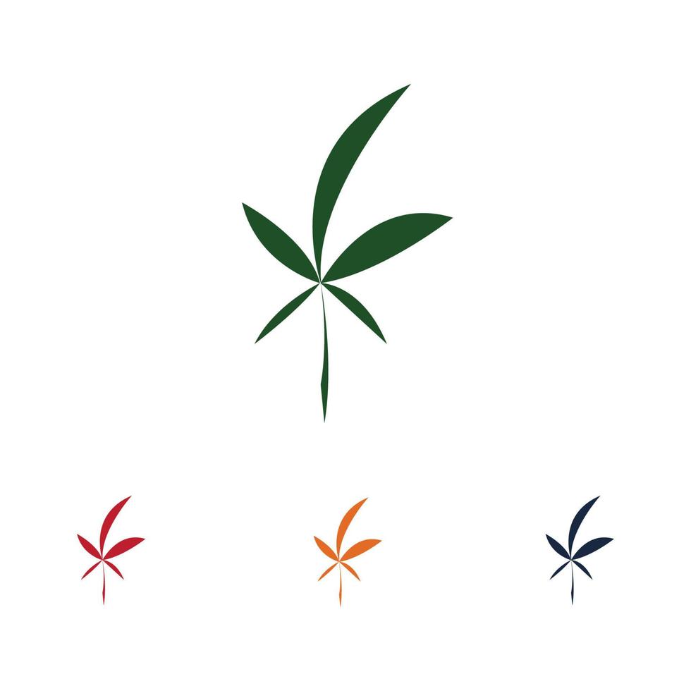 design de logotipo de maconha vetor