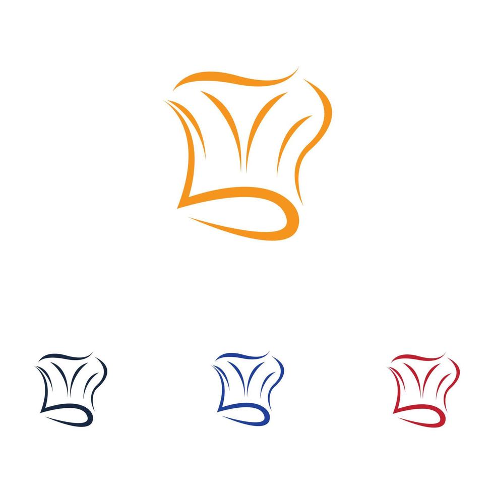 logotipo de chapéus de chef vetor