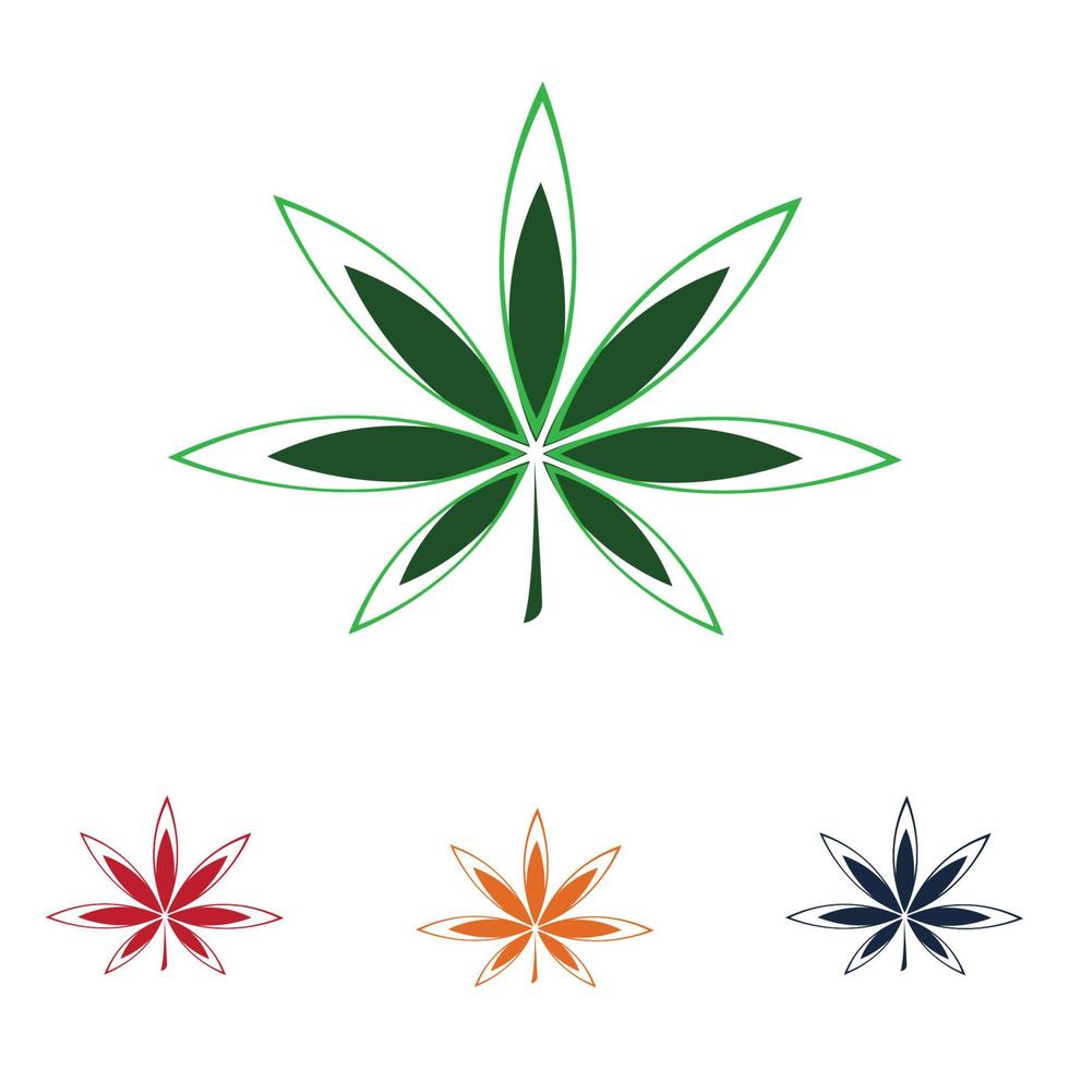 design de logotipo de maconha vetor