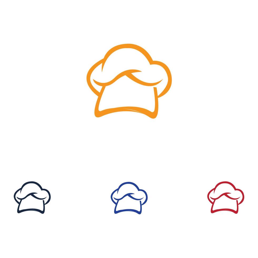logotipo de chapéus de chef vetor