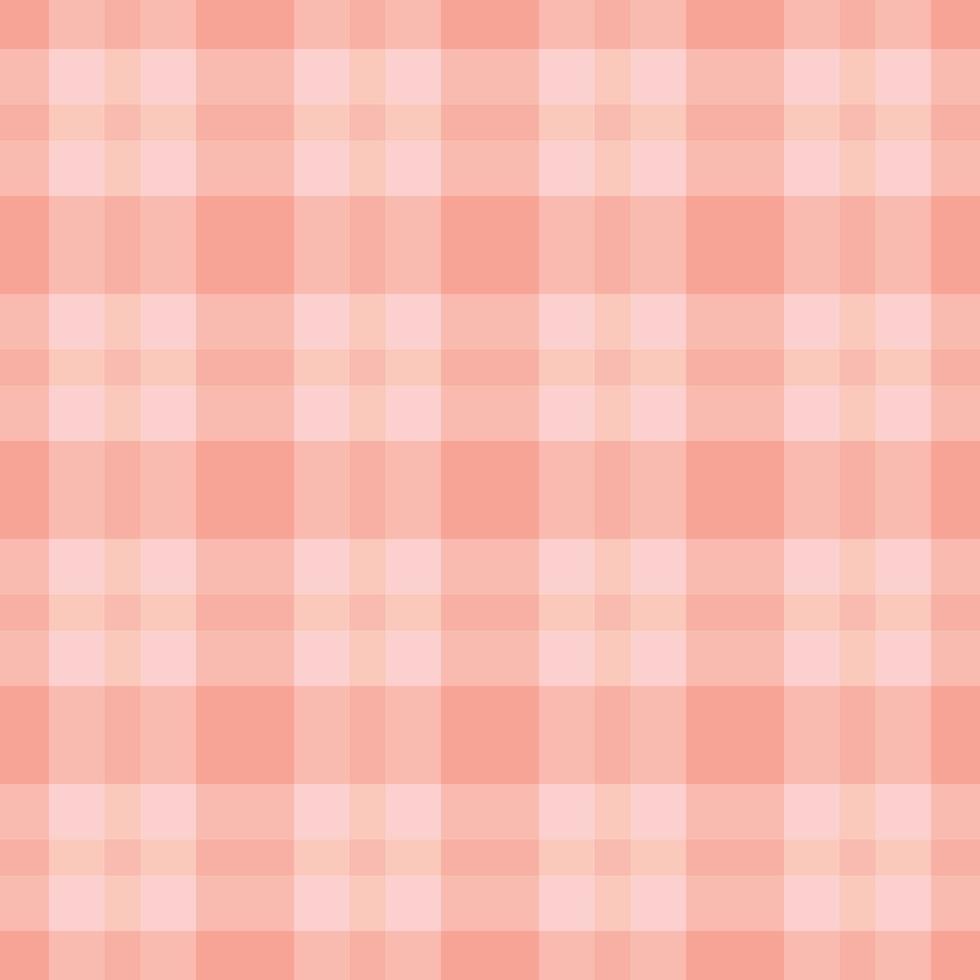 pêssego rosa padrão sem costura pano gráfico simples padrão de tartan quadrado vetor